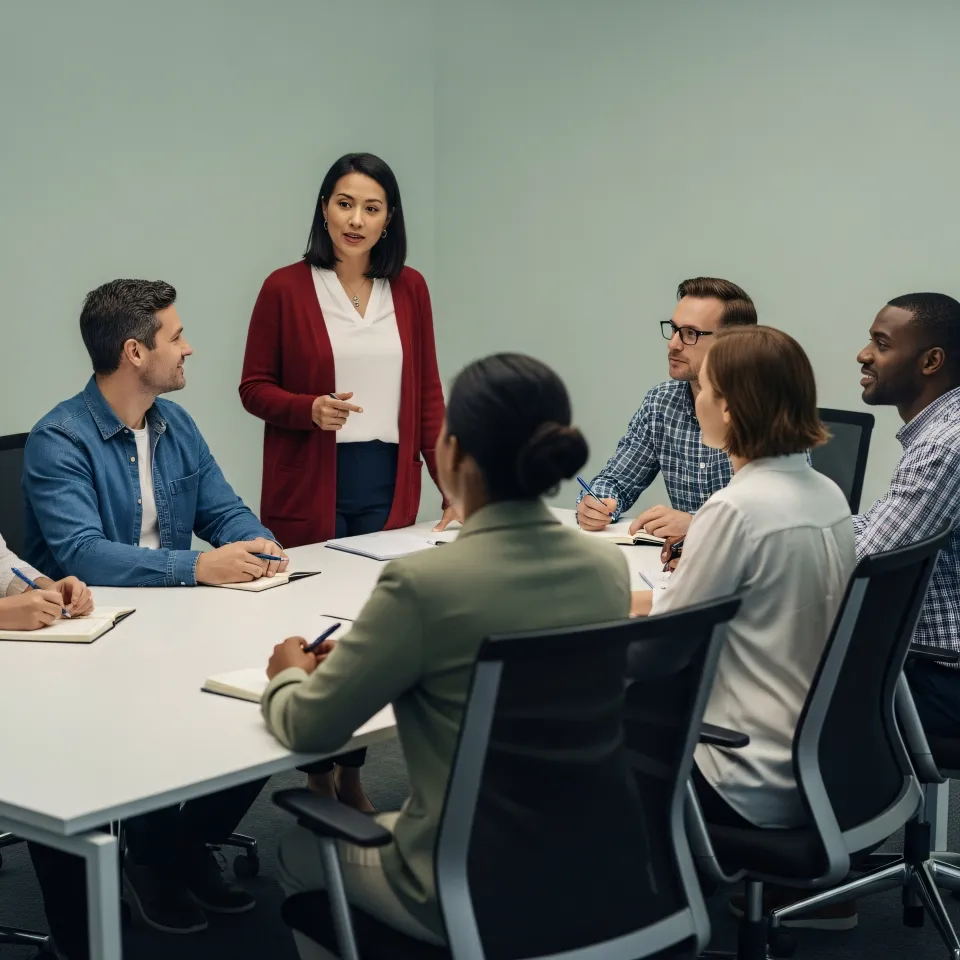 Equipa reunida nas etapas do processo