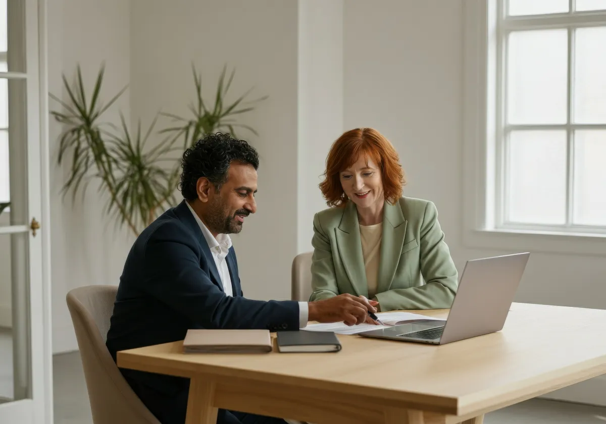 Coach e cliente cumprimentando-se com motivação